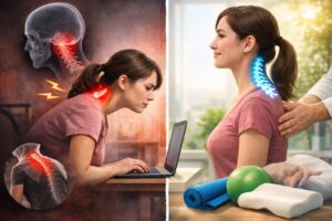 【徹底解説】ストレートネック猫背の治し方！今日から始める改善策