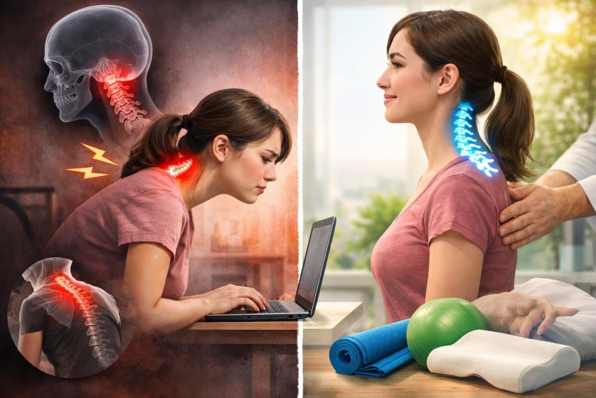 【徹底解説】ストレートネック猫背の治し方！今日から始める改善策